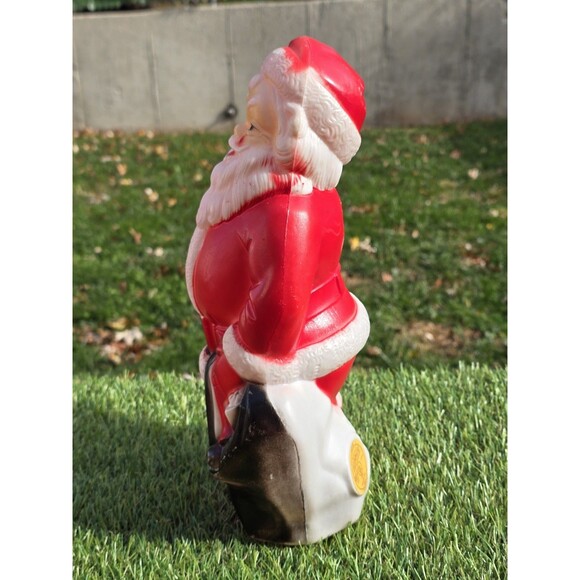 Vtg Empire 1968 Blow Mold Santa Claus Tabletop Light Up 13" (New Cord + LED Bulb - Picture 7 of 10
